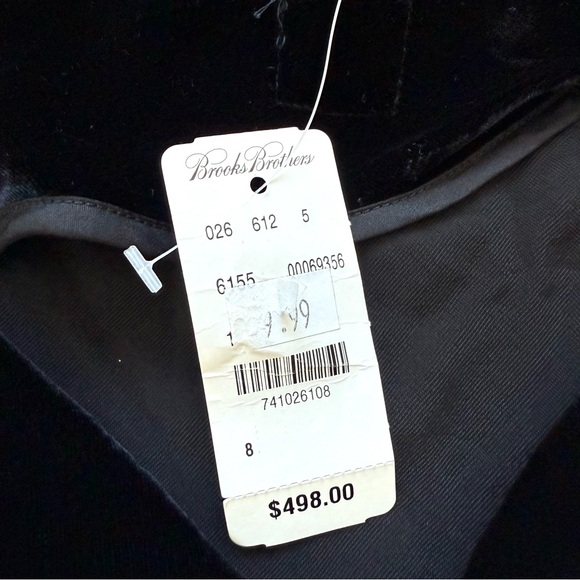 NWT!!! Brooks Brothers long velvet black dress size 8 US Retail 498$ - Picture 4 of 8